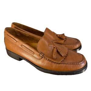Bass Weejuns Marietta II Shoe Loafer Women Size 11M Brown Leather Tassel Kiltie